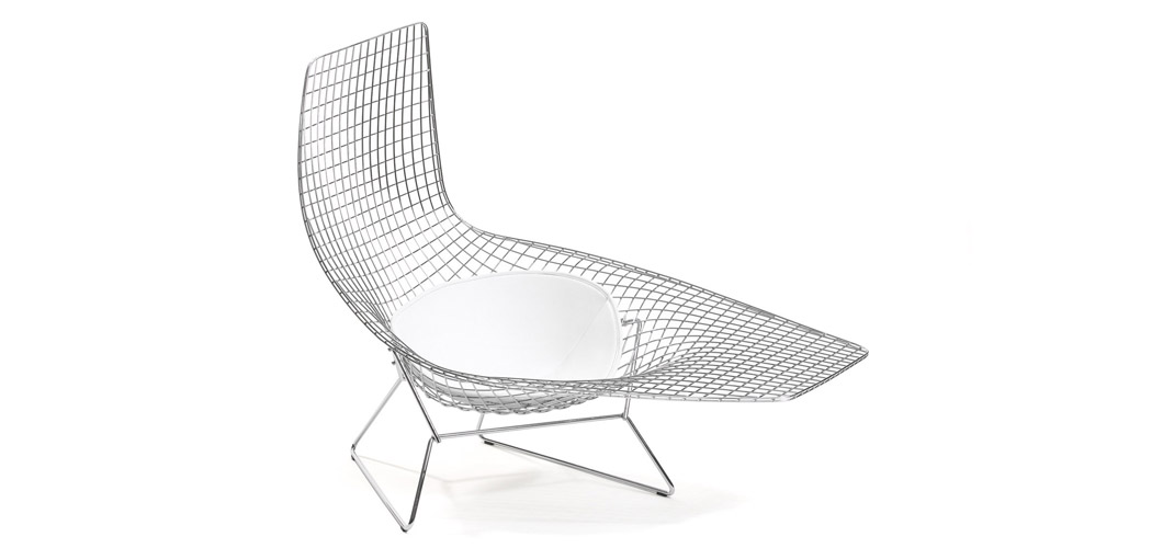 Knoll Bertoia Asymmetric Chaise by Harry Bertoia